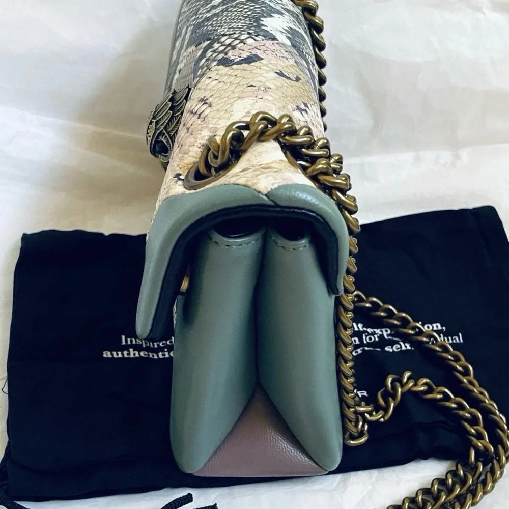 Kurt Geiger Mini Kensington X Multicolor Snake Print Shoulder Bag - Picture 5 of 11